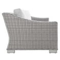 thumbnail image 3 of Ergode Conway Sunbrella Outdoor Patio Wicker Rattan 4-Piece Furniture Set - Light Gray White, 3 of 5