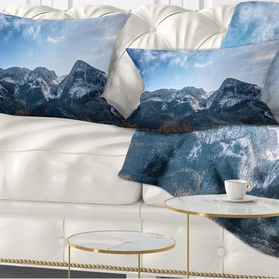 Designart 12" x 20" Multi-color Polyester Throw Pillow