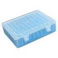 thumbnail image 4 of Caja de almacenamiento de joyería transparente, estuche de almacenamiento de joyería, 30 compartimentos, práctico con tapa, contenedor de cuentas para Azul, 4 of 9