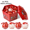 thumbnail image 3 of 14 piezas de bolas decorativas para árbol de Navidad, adornos para árbol de Navidad, juguetes para fiesta de Navidad, bolas colgantes para el hogar, adorno para fiesta, regalo de Navidad, 3 of 5
