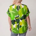 thumbnail image 5 of SOMER Woman Plus Size Tops Short Sleeve Blouses Casual Printing T Shirts Loose Summer Top, 5 of 8