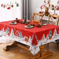 thumbnail image 2 of Sevenstars Christmas Tablecloth Snowman Christmas Table Cover Red Rectangle Table Cloth for Xmas Dinner Party Decor, 60" x 84", 2 of 7