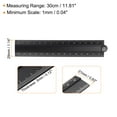 thumbnail image 2 of Uxcell Folding Straight Ruler 30cm Metric Aluminum Alloy Protractor Foldable Angle Ruler Black, 2 of 7