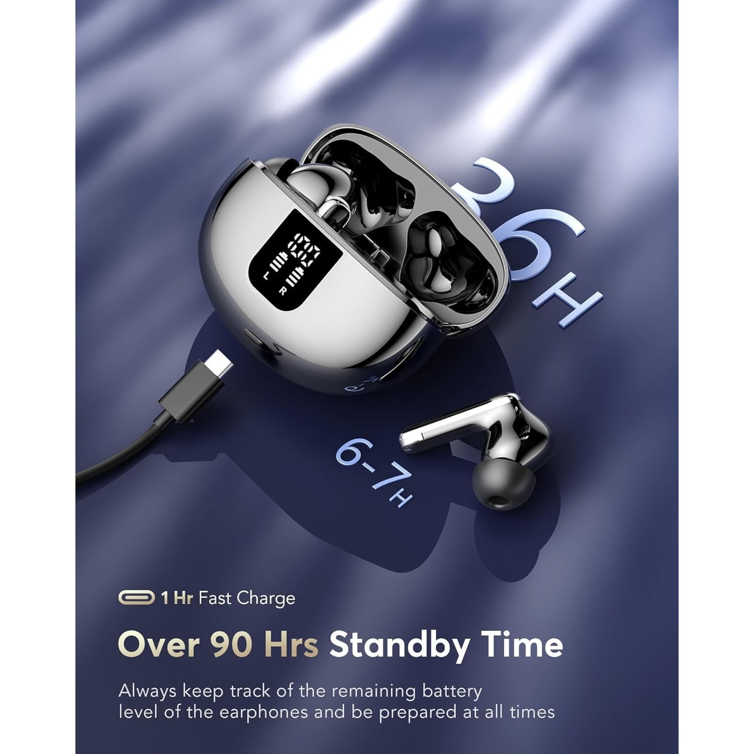 AI Translation Earbuds Real Time,144 Languages Accents Translator 36H Playtime 3-in-1 translation earphones 4 ANC Mic for Audifonos Traductores Inglés Español, Bluetooth 5.4 Earphones iOS & Android