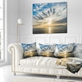 thumbnail image 2 of Designart Sunset Sky above Atlantic - Oversized Beach Throw Pillow - 16x16, 2 of 4
