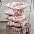 thumbnail image 2 of Phantoscope New Living Series Double-sided Design Decorative Throw Pillow, 18" x 18", Caramel, 4 Pack, 2 of 7