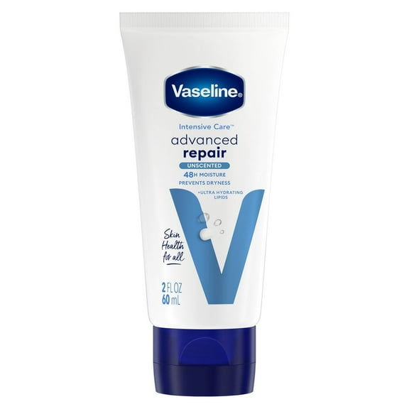 Vaseline Intensive Care Lotion Advanced Repair Unscented, 2 Oz, 3 Pack
