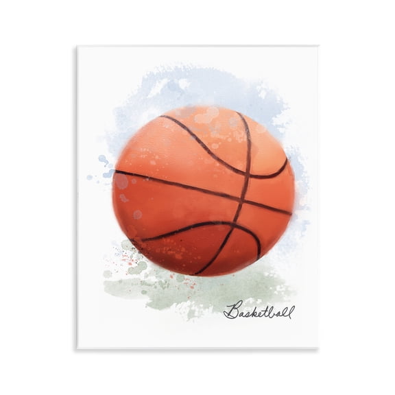 Stupell Industries Soft Pastel Basketball Sports & Sports Teams Painting Unframed Art Print Wall Art, 11 x 14