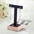 thumbnail image 3 of Xuanheng Support d'Affichage de Boucles d'Oreilles, Base Carrée Suspendue pour Bijoux en Forme de T Noir, 3 of 8