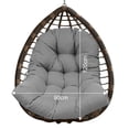 thumbnail image 2 of TOPCHANCES Hanging Chair Cushion, Patio Chair Cushions for Hanging Egg Chair, Removable Swing Chair Cushion, Garden Hanging Egg Chair Seat Pad (Does Not Include A Chair), Dark Gray, 2 of 7