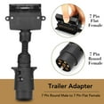 thumbnail image 4 of Trailer Adapter, Stable Connection Weather  7 Pin Round Male Plug To 7 Pin Flat Female Socket Easy To Install  For  Boat, 4 of 8
