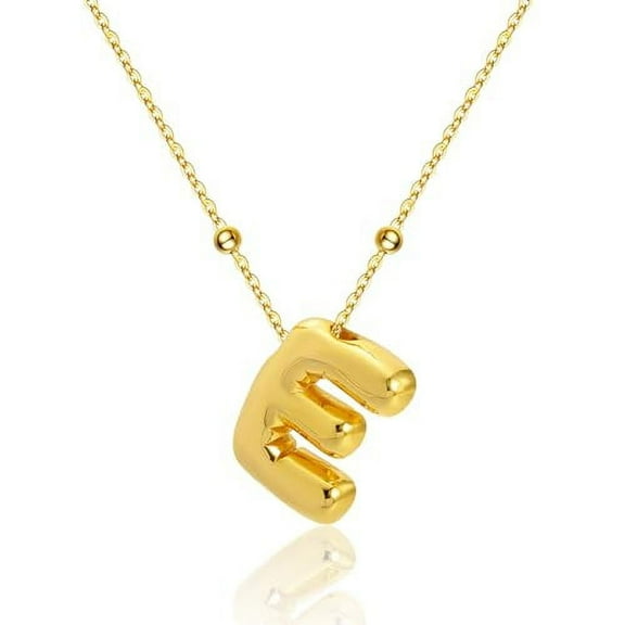 Balloon Initial Necklaces for Women Bubble Letter Necklace Gold Chain Pendant Alphabet Necklaces Dainty Letter Name Jewelry Gifts