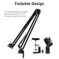 thumbnail image 3 of DJ Broadcasting Microphone Suspension Boom Scissor NB-35 Arm Stand Table Mounting Clamp with Mic Clip(Pack of 2) Yescom Modern, 3 of 7