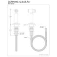 thumbnail image 2 of Kingston Brass CCRP61K6 Concord Kitchen Side Sprayer, Polished Nickel, 2 of 2