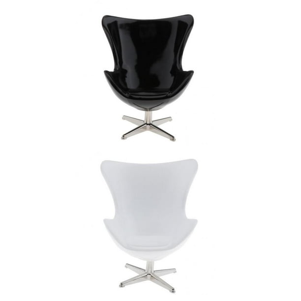 de 2 sillas giratorias de comedor / oficina de moderno 1/6 para accesorios y muebles de