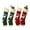 Elf, variant on Lomyolo 4 Pack Christmas Stockings,Big Size 18 Inch Extra Long Hand Knitted Reindeer Snowflakes Xmas Character for Family Holiday Season Decor Burgundy Red and Green
