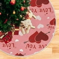 thumbnail image 5 of GZHJMY Valentine's Day Tree Skirt Home Decoration Large Round Love Hearts Christmas Tree Skirt for Holiday Party Home Christmas Day Ornaments 36", 5 of 6