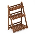 thumbnail image 1 of Furinno FG18452 Tioman Hardwood 3-Tier Flower Rack in Teak Oil, 1 of 5