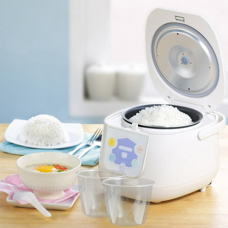 ELECTROPRIME Plastic 120ml Electric Cooker Rice Measuring Cup 2pcs Clear  White Q9Z3 : : Home & Kitchen