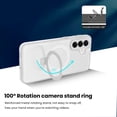 thumbnail image 5 of Entronix Magnetic Case for Galaxy A17, Frosted Matte Back with Kickstand Shock-Absorbent Hybrid Cover, White, 5 of 6