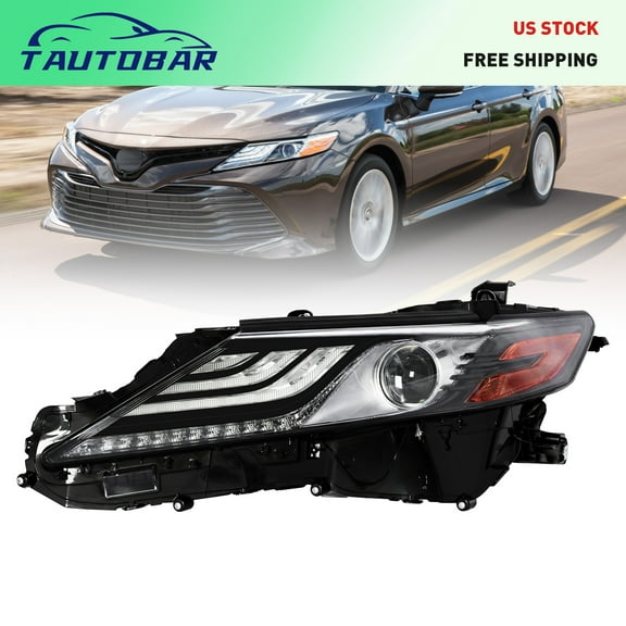 HOUGEET Headlights Assembly Replacement fit for Toyota Camry XSE 2021 2022 Headlights w/DRL Black Projector Driver Side
