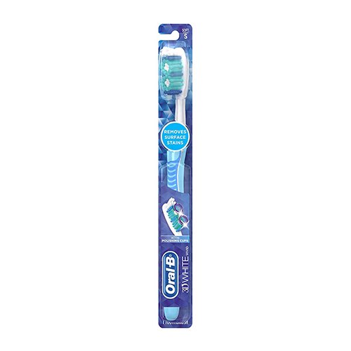 OralB 3D White Vivid 35 Soft Manual Toothbrush with polishing cups, 1 ea, 3 Pack