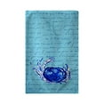 thumbnail image 2 of Betsy Drake KT351 Serviette de Cuisine Crabe Script Bleu, 2 of 3