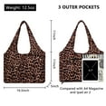 thumbnail image 2 of HAWEE Leopard Print Tote Bag with Water Bottle Pocket and Laptop Sleeve Multipurpose Mommy Bag for Baby Nursing, 2 of 7