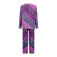 thumbnail image 4 of Ensembles de Pyjama pour Femmes 2 Pcs, Ensemble de Pyjama Décontracté Uni pour Dames avec Haut et Pantalon, 4 of 5
