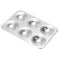 thumbnail image 1 of Uxcell 6 Well Paint Tray Palette Lavable Paleta de Pintura Bandeja de Pintura Rectangular de Aluminio para Acuarela, Plateada, 1 of 5