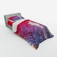 thumbnail image 3 of Modern Duvet Cover Set, Graphic Little Mermaid Face and Wavy Hair Vibrant Colors Fantasy Woman Artwork, Bedding Set with Shams and Fitted Sheet, 3 Sizes, by Ambesonne, 3 of 3