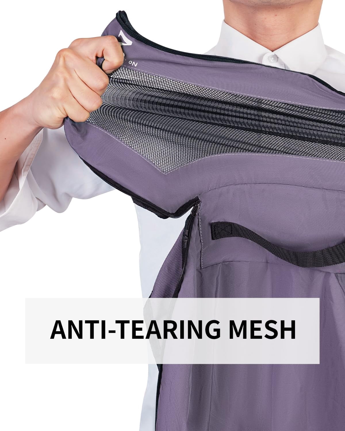 7 Pcs Packing Cubes for Travel Organizer Tear-Resistant with Number Icon Handle Storage Bags for Carry on Bag for Clothes Shoes, Purple