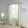 thumbnail image 4 of Home Essence Cyprus Slub Jacquard Sheer Window Curtain, 2 Panels, Green, 37''x84'', 4 of 6