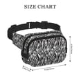 thumbnail image 4 of Hirioo Zebra for Double Layer Waist Bag Adjustable Fanny Pack For Travel Running Hiking, 4 of 9