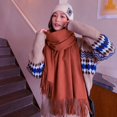 thumbnail image 1 of Bufanda de lana y cachemira para mujer en invierno, bufanda tipo chal blanca de color liso para otoño e invierno, bufanda de cachemira de imitación para hombre para otoño e invierno, 1 of 6