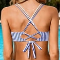 thumbnail image 4 of Women Plus Size tank top Swimsuit tops Graphic Sleeveless swimwear Bathing tops Floral print cropped camis CROSS-KNOT Boho Beach Pool,Light Blue,SIZE M, 4 of 7
