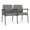 Castillo Gray, variant on Mystic Reception Waiting Steel Tandem Seating / Charcoal Steel / Black