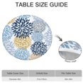 thumbnail image 6 of 44Inch Decorative Boho Tablecloth with Floral Motifs, Round Elastic Fitted Cover for 38"-42" Tables, Spill Resistant Indoor Outdoor, 6 of 7