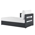 thumbnail image 4 of Modular Lounge Chair Chaise, Gray White, Aluminum Metal, Outdoor Patio Balcony Cafe Bistro Garden Hospitality Restaurant, Modern Contemporary HB36559, 4 of 9