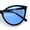Black Frame - Blue Lens, variant on SA106 Womens Oversized Cat Eye Goth Pop Color Lens Plastic Sunglasses Black Frame - Blue Lens