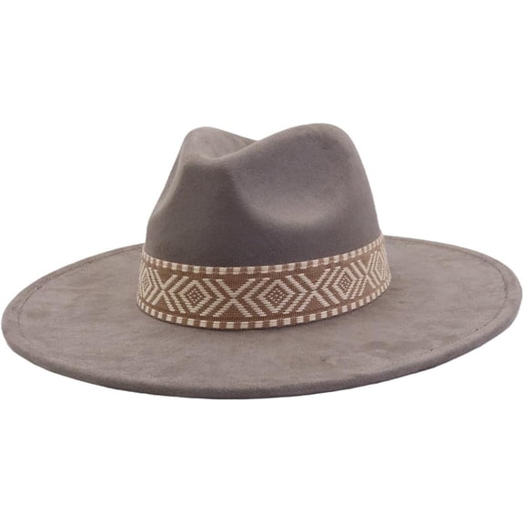 Fedora Hat for Women Wide Brim Mens Fedora Hats Classic Dress Hats Panama Hat with Band
