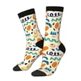 thumbnail image 1 of Balery Peanuts 8 Calcetas Largas con Estampado para Hombre y Mujer – Suaves y Transpirables, Talla Única (US 5-11), 1 of 6