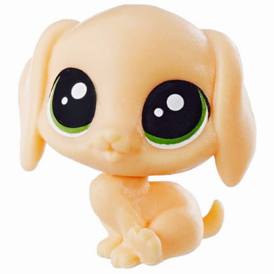 2 Lot Littlest Pet Shop LPS Orange & Yellow Puppy Dog Mini Figure Toy 