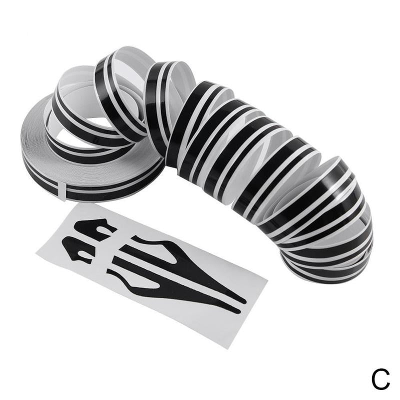 1/2 Roll Vinyl Pinstriping Pin Stripe Double Line Car Tape Decal Stickers  12mm
