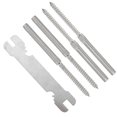 thumbnail image 1 of Wire Cable Wood Anchor 4Pcs Sturdy Stainless Steel Screws Ideal For DIY Cable Railing System 10X0.63X0.55CM High-strength Stainless Steel, 1 of 3