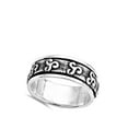 thumbnail image 4 of Celtic Swirl Spinner Wedding Ring .925 Sterling Silver Band Jewelry Female Male Unisex Size 7, 4 of 4