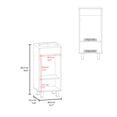 thumbnail image 4 of LiviNest 15.7" Bathroom Vanity with Sink - Freestanding Narrow Cabinet for Small Spaces & Home Studios - White Modern Vanity with Storage & Two Shelves for Apartments & Powder Rooms, 4 of 6