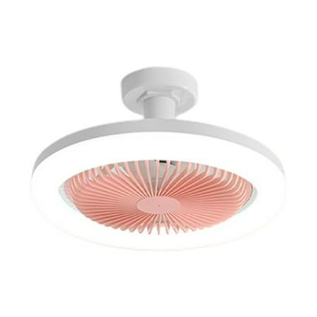 

2023 Newly Ceiling Fan with Lights Enclosed Low Profile Fan Light Ceiling Light with Fan Hidden Electric Fan with E27 Lamp Holder Pink