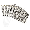 thumbnail image 4 of Handheld Flag Double-Sided Hand Waving Flag 8.2×5.5in Used For Team Activities Or Decoration In Decorative Places Leopard Print Pattern White And Black_2 Six Piece, 4 of 8