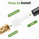 thumbnail image 4 of Uxcell 5-Pack Adaptador de Manguera de Jardín, Conectores de Rosca Macho de 12mm x G1/2" para Riego/Aguacero al Aire Libre [Blanco], 4 of 6